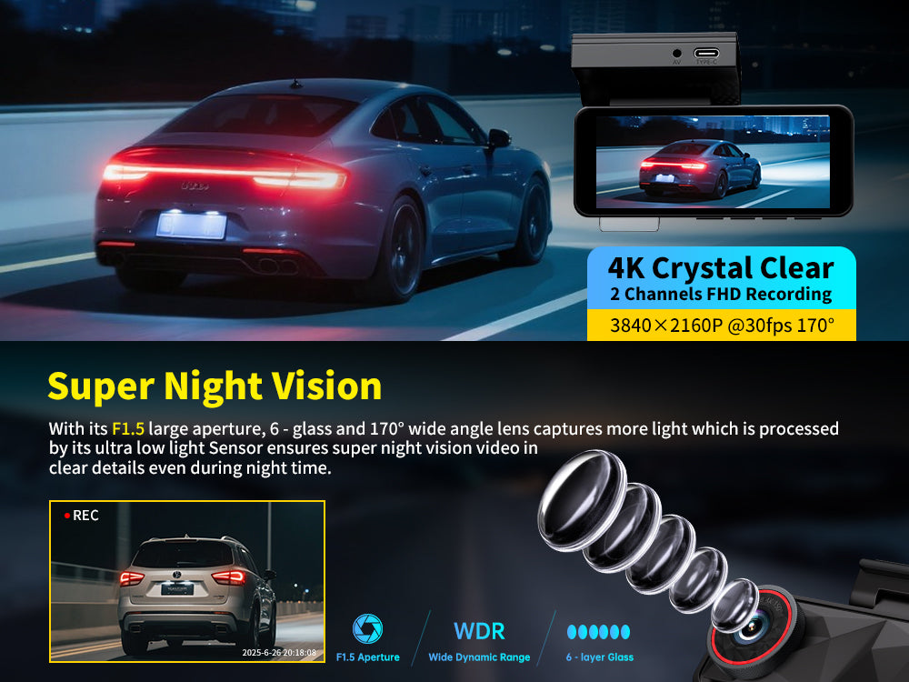 UAEDASH Sony Starvis 4K Dash Cam (4G + WiFi)