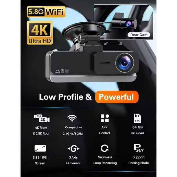 UAEDASH Triple Lens 4K System with 4G Live View